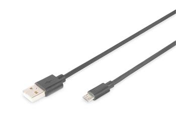 Digitus USB 2.0 kabel USB A samec na USB micro B samec, 2x stnn, M, 1m