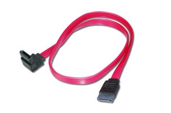 Digitus SATA II/III pipojovac kabel, L-typ ,90 hlov - rovn 0,5m 