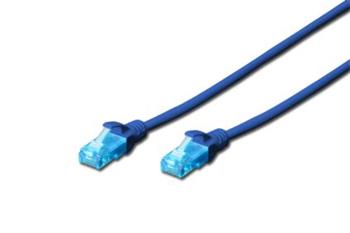 Digitus Ecoline Patch kabel, UTP, CAT 5e, AWG 26/7, modr 3m, 1ks