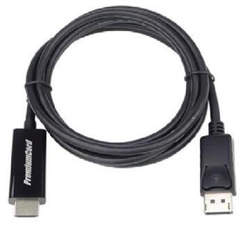 PremiumCord DisplayPort 1.2 na HDMI 2.0 kabel pro rozlien 4Kx2K@60Hz, 1m