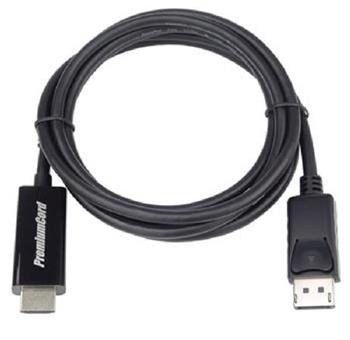 PremiumCord DisplayPort 1.2 na HDMI 2.0 kabel pro rozlien 4Kx2K@60Hz, 3m