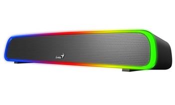 Genius USB SoundBar 200BT, Reproduktor, soundbar, 4W, RGB podsvcen, Bluetooth, 3,5mm jack, USB, ern