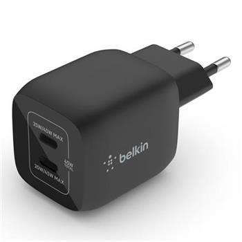 Belkin BOOST CHARGE Duln 45W USB-C Power Delivery GaN PPS nstnn nabjeka, ern