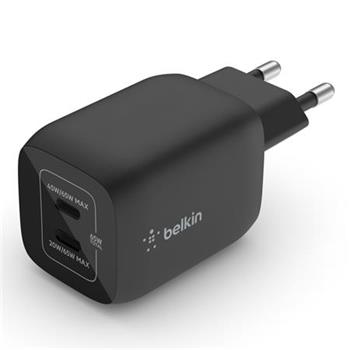 Belkin BOOST CHARGE Duln 65W USB-C Power Delivery GaN PPS nstnn nabjeka, ern