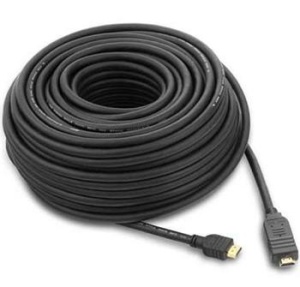 PremiumCord HDMI High Speed with Ether. kabel se zesilovaem, 25m, 3x stnn, M/M, zlacen konektory, ern