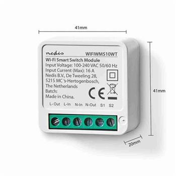 Nedis WIFIWMS10WT - SmartLife Spna Wi-Fi | 3680 W | Pipojen terminlu | Aplikace ke staen pro: Android / IOS