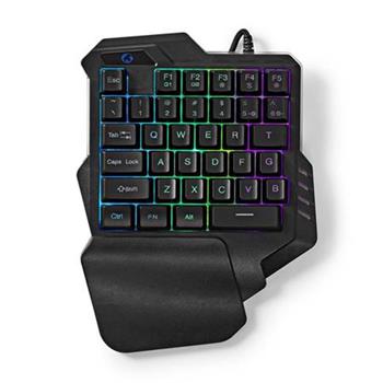 Nedis GKBDS110BK - Kabelov Hern Klvesnice | USB-A | Membrnov Keys | RGB | Jednorun| Dlka kabelu: 1.6 m