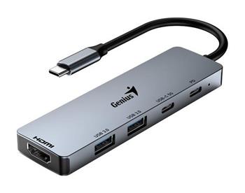 Genius UH-500 Dokovac stanice, USB-C, 1 HDMI, 2 USB 3.0, 2 USB-C, Power Delivery 100W, 15cm, ed