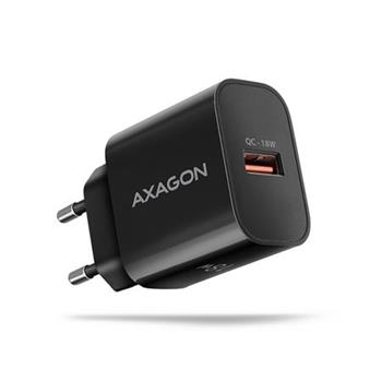 AXAGON ACU-QC18, Nabjeka do st 18W, 1x port USB-A, QC3.0/AFC/Apple, ern 