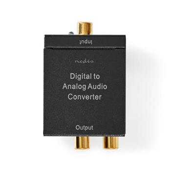 Nedis ACON2510BK - Digitln audio pevodnk | 1cestn | Vstup: 1x digitln RCA/1x TosLink | Vstup:1x (2x RCA)/1x3,5mm