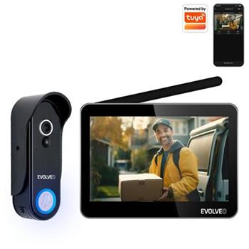 EVOLVEO DoorPhone W7, Sada domcho bezdrtovho videotelefonu s WiFi ern monitor