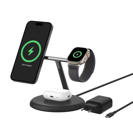 Belkin BOOST CHARGE PRO Qi2 3v1 Bezdrtov nabjen pro iPhone/Apple Watch/AirPods, ern