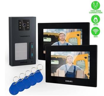 EVOLVEO DoorPhone AP2-2 drtov videotelefon pro dva byty s aplikac, ern