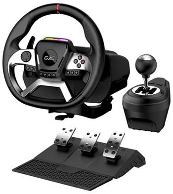 Genius GX Gaming SpeedMaster X5 FF Volant, pedly, adic pka, pro PC, PS4, Xbox One, vibrace, erno-stbrn